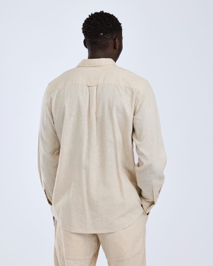Pinewood Men's Värnamo InsectSafe Hemp Mix L/S Shirt Linen Beige Pinewood