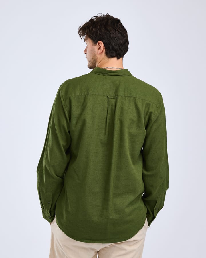 Pinewood Men's Värnamo InsectSafe Hemp Mix L/S Shirt Pine Green Pinewood