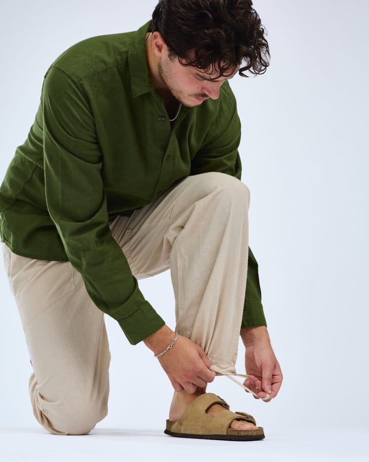 Pinewood Men's Värnamo InsectSafe Hemp Mix Trousers Linen Beige Pinewood