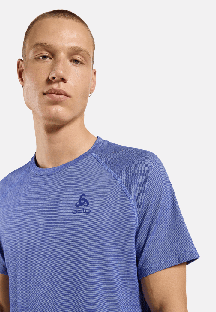 Odlo Men's T-Shirt Crew Neck S/S X-Alp Pw 115 Dazzling Blue Melange Odlo