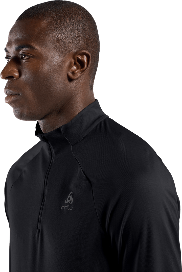 Odlo Men's Mid Layer Essential 1/2 Zip Black - Black Odlo