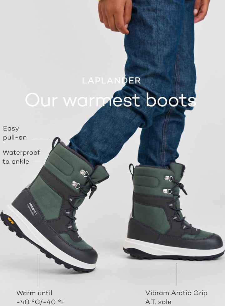 Reima Reimatec Winter Boots, Laplander 2.0 Thyme Green Reima