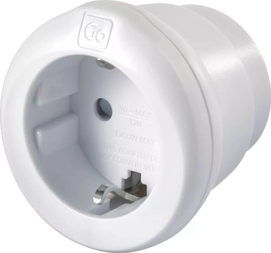 Go Travel EU-USA Adaptor White Elektronikktilbehør OneSize