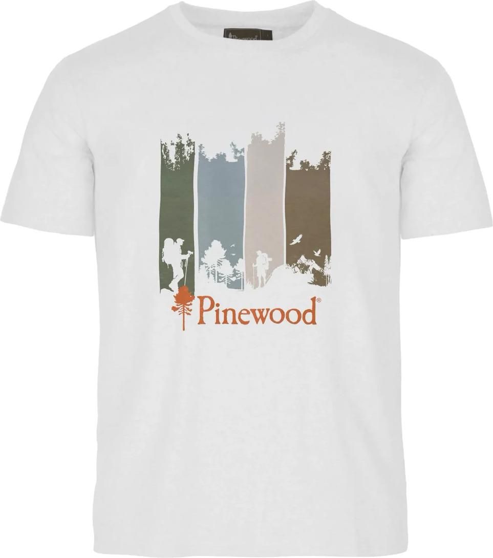 Pinewood Men's Finnveden Recycled Outdoor T-Shirt White Melange Adventure