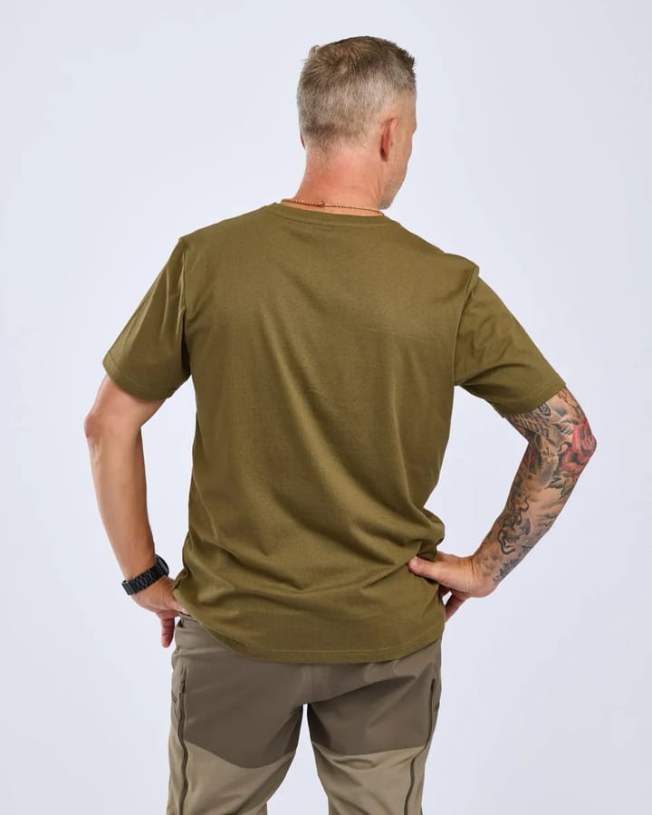 Pinewood Men's Finnveden Recycled Outdoor T-Shirt Olive Melange Campsite Pinewood