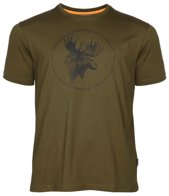 Pinewood Men's Moose T-Shirt H.Olive Pinewood