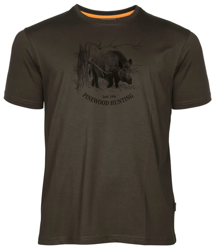 Pinewood Men's Wild Boar T-Shirt Suede Brown Pinewood