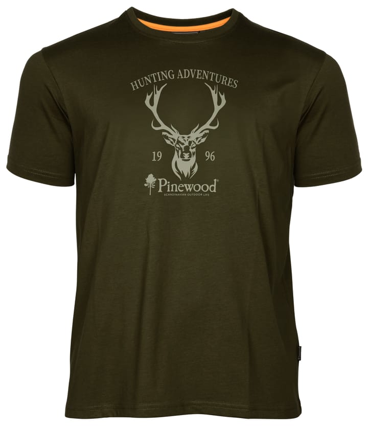 Pinewood Men's Red Deer T-Shirt Green Pinewood