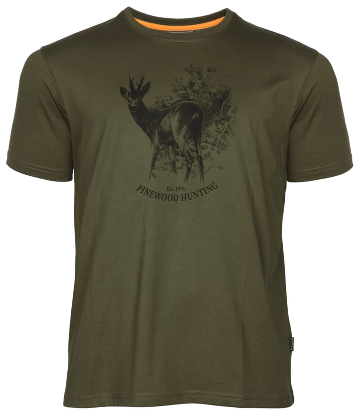 Pinewood Men's Roe Deer T-Shirt Olive Pinewood