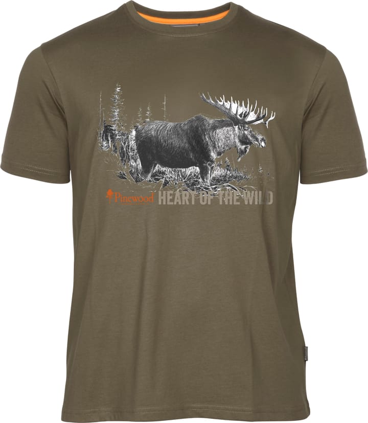 Pinewood Men's Moose T-Shirt H.Brown Pinewood