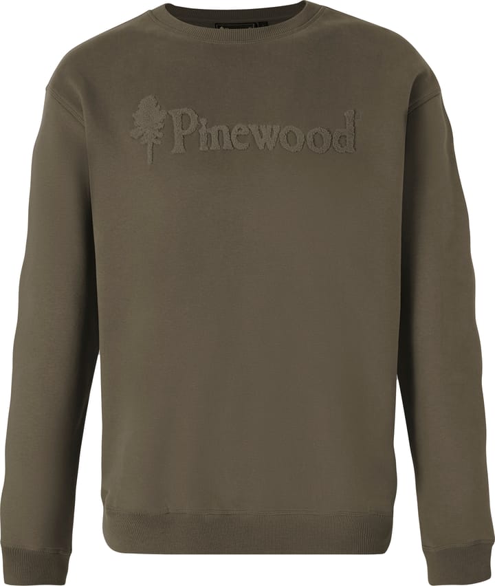 Pinewood Unisex Värnamo Pinewood Logo Sweater Dark Green Pinewood