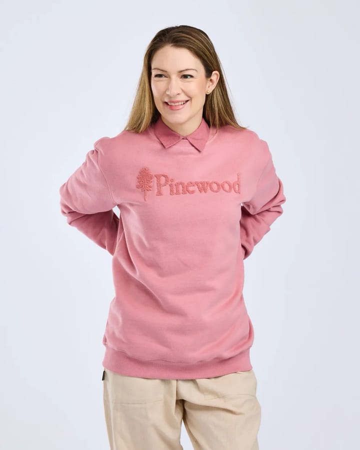 Pinewood Unisex Värnamo Pinewood Logo Sweater Dusty Pink Pinewood