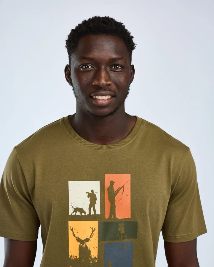 Pinewood Men's Hunting T-Shirt Olive Melange Pinewood