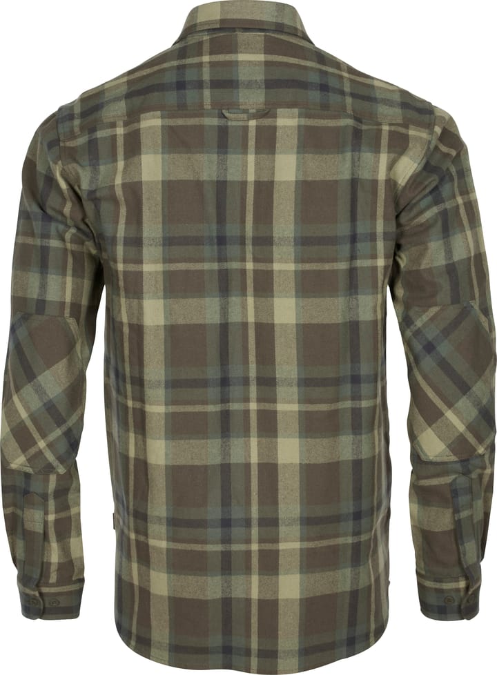 Pinewood Men's Lappland Rough Flannel Shirt Green/Brown Pinewood