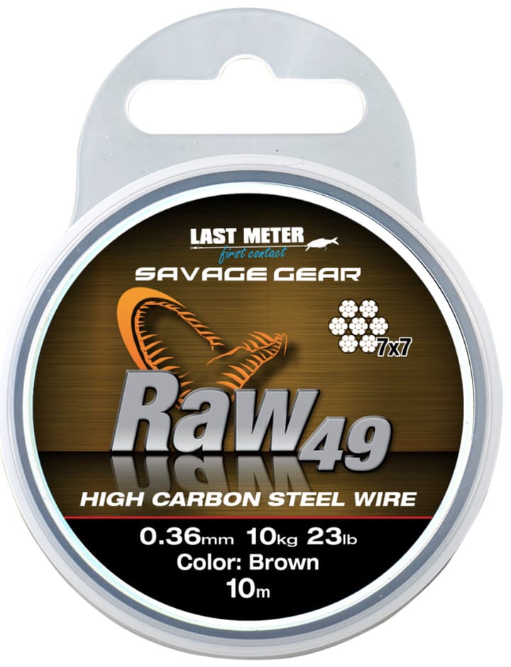 Savage Gear Savage Gear Raw 49 Wire 0,36mm Uncoated Brown Savage Gear