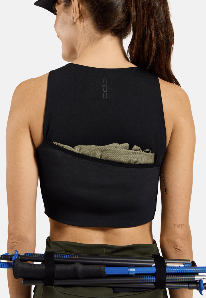 Odlo Women's Tank Crop X-Alp Trail Cargo Black Odlo