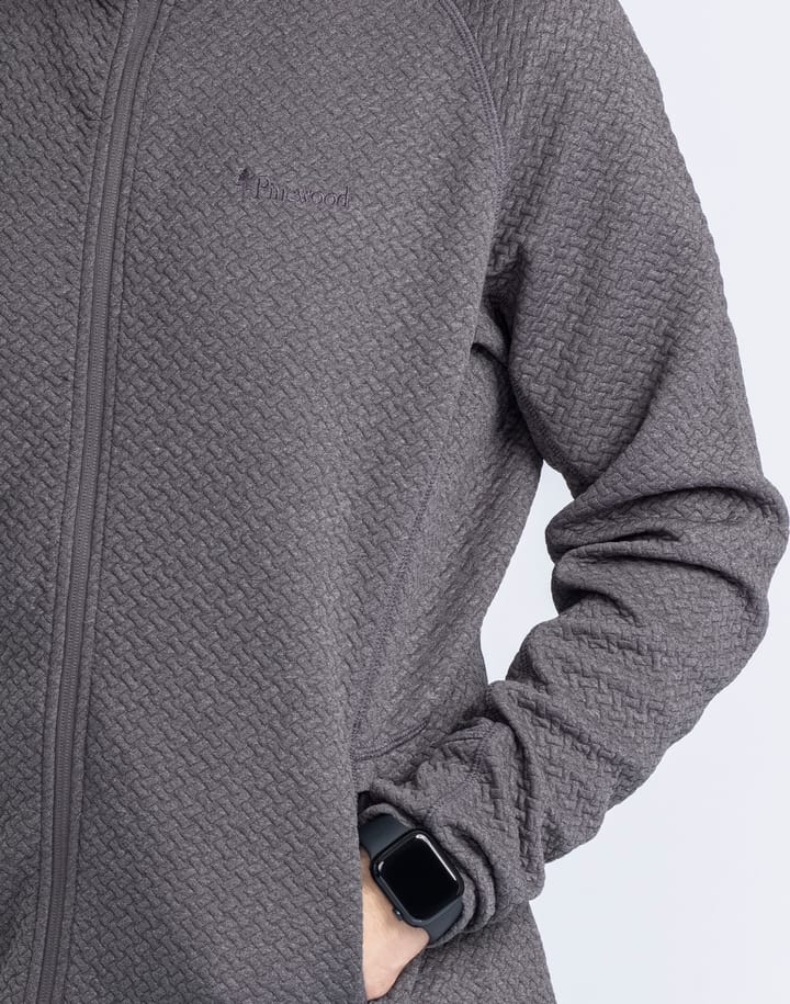 Pinewood Men's Everyday Travel Full Zip Sweater Grey Mel Pinewood