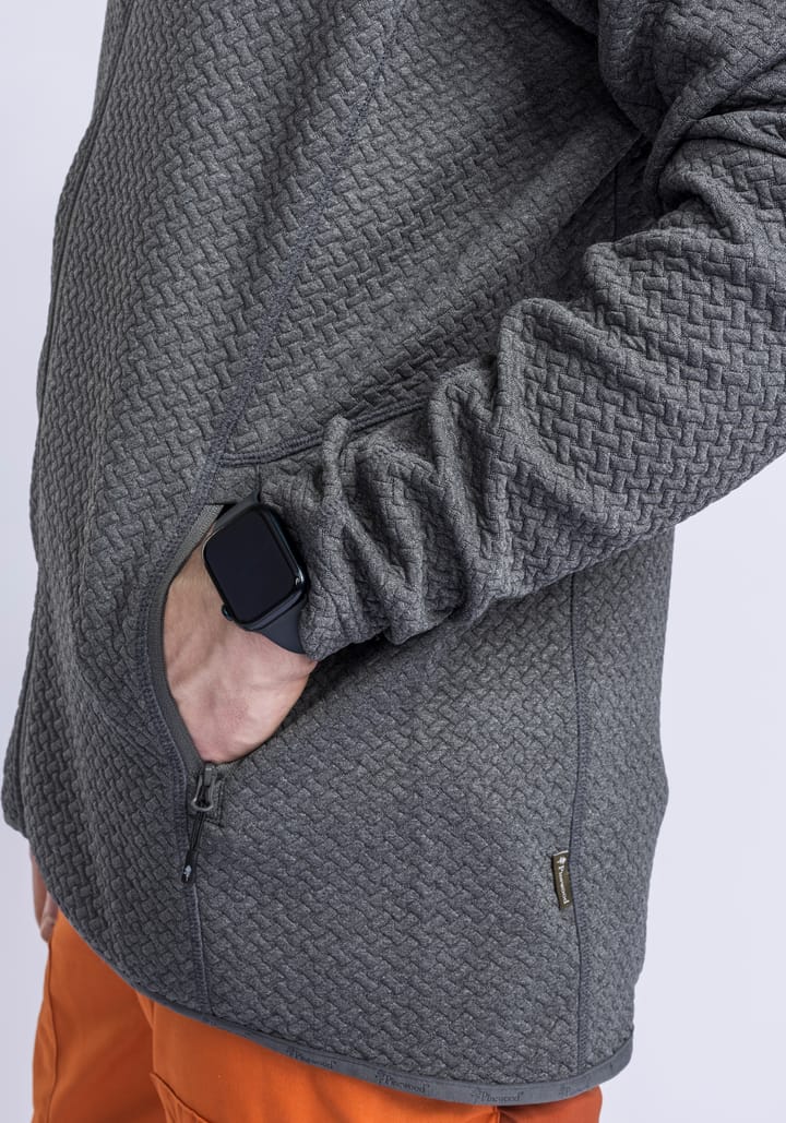 Pinewood Men's Everyday Travel Full Zip Sweater Grey Mel Pinewood