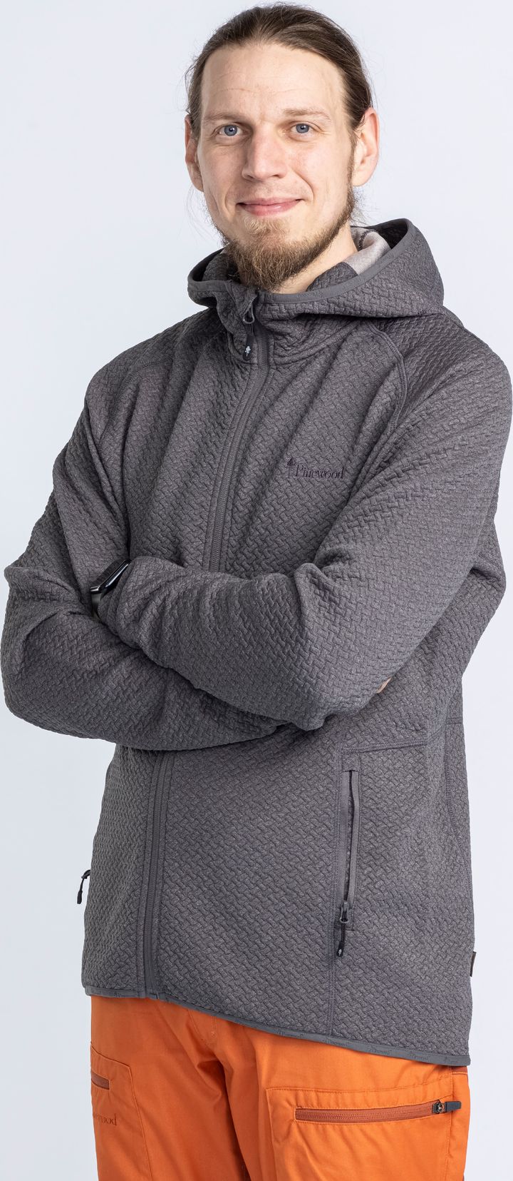 Pinewood Men's Everyday Travel Full Zip Sweater Grey Mel Pinewood
