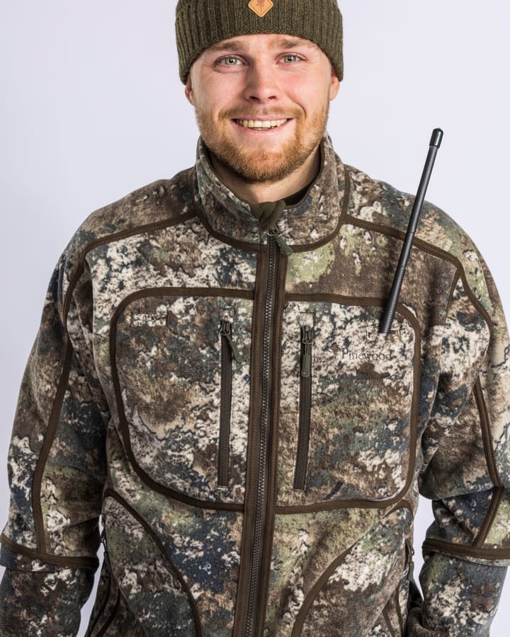 Pinewood Men's Furudal Reversible Camou Fleece Jacket Hunting Brown/Strata Pinewood