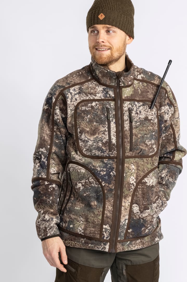 Pinewood Men's Furudal Reversible Camou Fleece Jacket Hunting Brown/Strata Pinewood