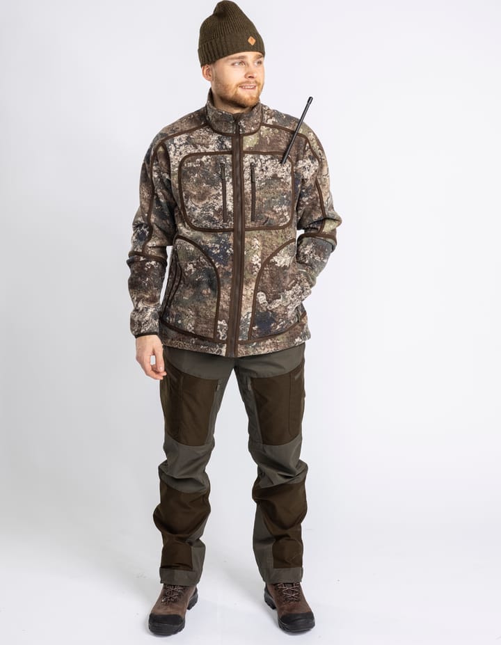 Pinewood Men's Furudal Reversible Camou Fleece Jacket Hunting Brown/Strata Pinewood