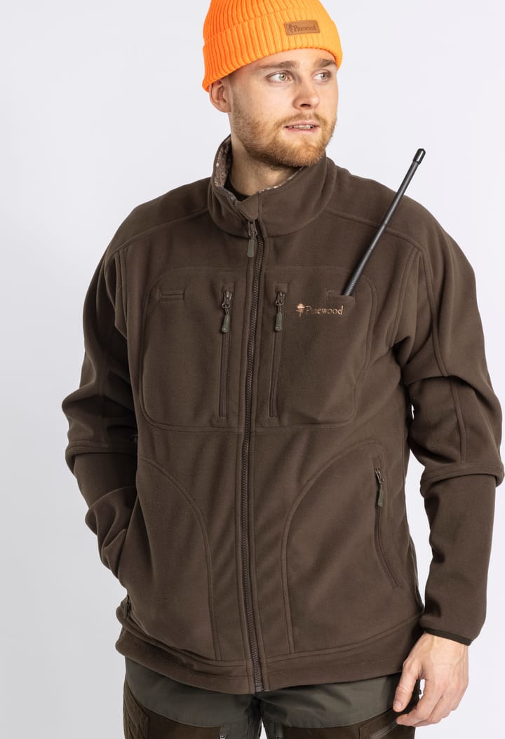 Pinewood Men's Furudal Reversible Camou Fleece Jacket Hunting Brown/Strata Pinewood