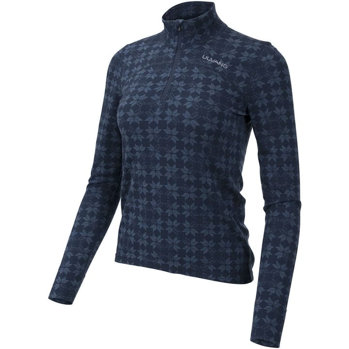 Ulvang Women's Maristua Turtle Neck With Zip New Navy/Navy Melange Ulvang Ulvang Women's Maristua Turtle Neck With Zip New Navy/Navy Melange Ulvang