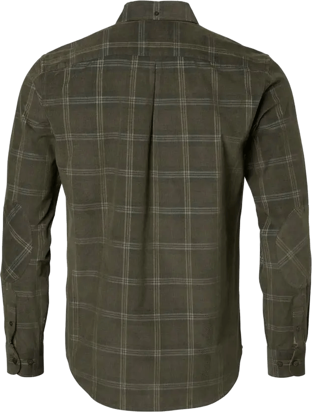 Chevalier Men's Walton Light Cord Shirt Hunter Green Checked Chevalier