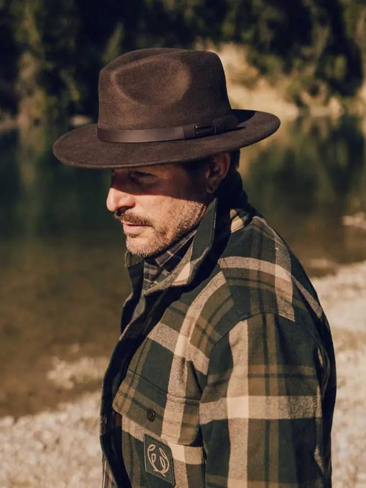 Chevalier Skye Wool Hat Leather Brown Chevalier