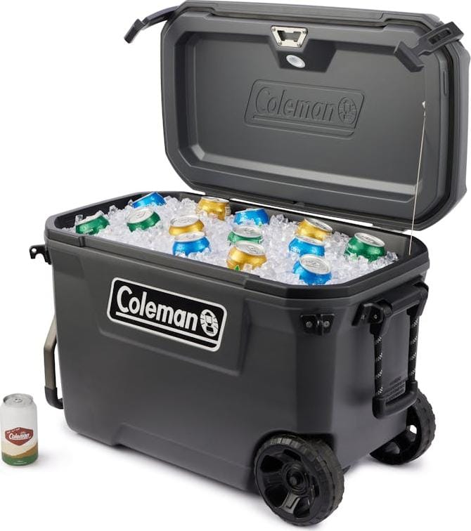Coleman 65QT Convoy Wheeled Cooler Box Grey Coleman