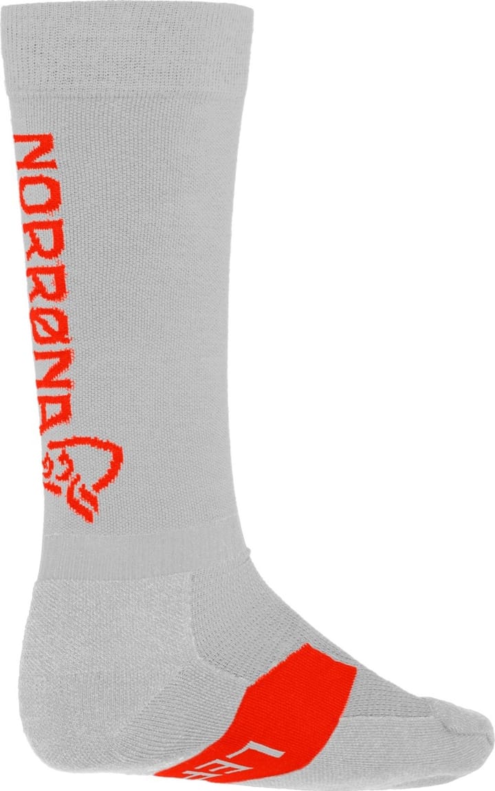 Norrøna Senja Merino Lightweight Socks Long Light Grey/Arednaline Norrøna Norrøna Senja Merino Lightweight Socks Long Light Grey/Arednaline Norrøna