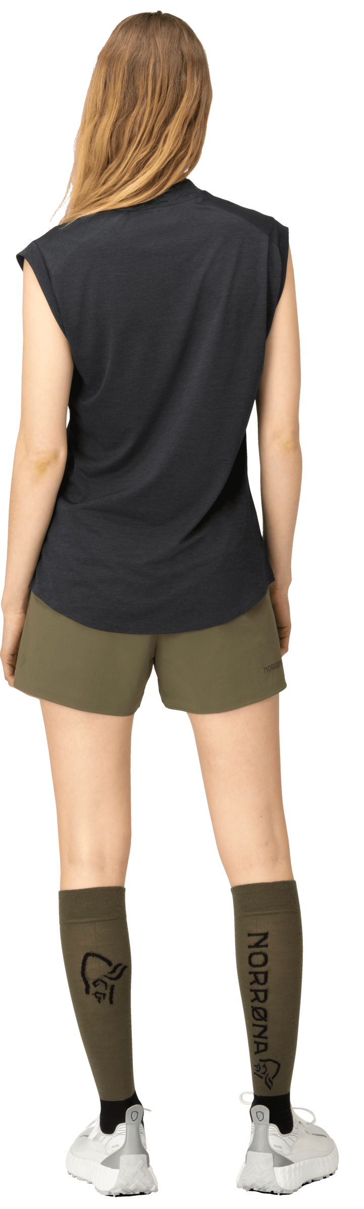 Norrøna Women's Senja Equaliser Sleeveless T-Shirt Caviar Norrøna Norrøna Women's Senja Equaliser Sleeveless T-Shirt Caviar Norrøna