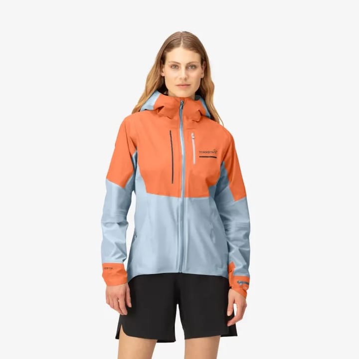 Norrøna Women's Senja GORE-TEX Active Jacket  Flamingo/Blue Fog Norrøna