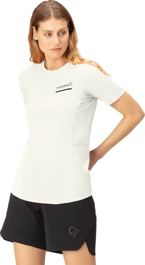 Norrøna Women's Senja Equaliser Lightweight T-Shirt Snow White Norrøna