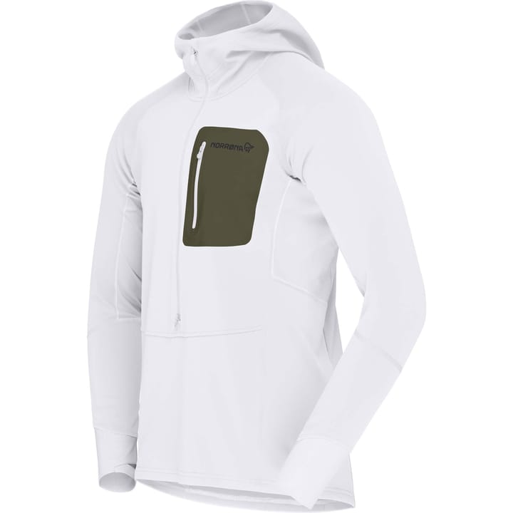 Norrøna Men's Senja Warm1 Hood Snow White/Olive Night Norrøna
