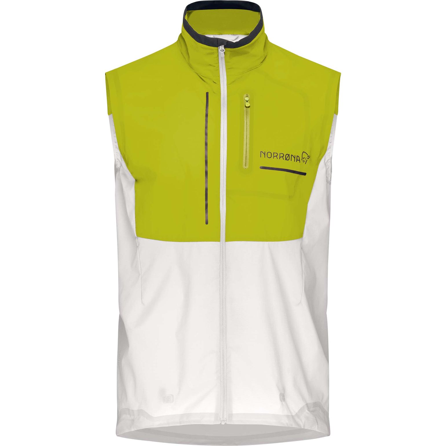Norrøna Men's Senja Aero90 Vest Golden Lime/snow White