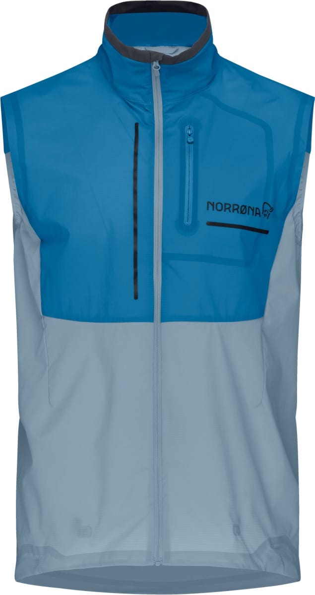 Norrøna Men's Senja Aero90 Vest Mykonos Blue/Blue Fog Norrøna