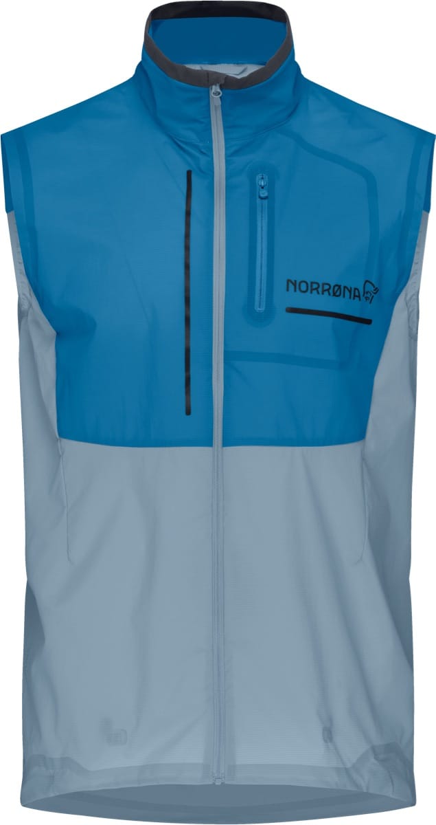 Norrøna Senja Aero90 Vest M'S Mykonos Blue/Blue Fog Norrøna