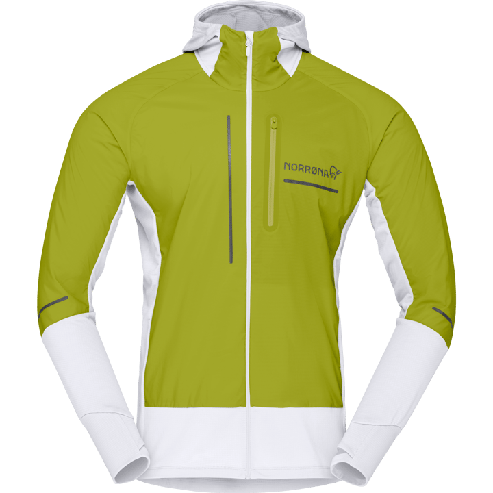 Norrøna Men's Senja Alpha90 Zip Hood Golden Lime/snow White Norrøna
