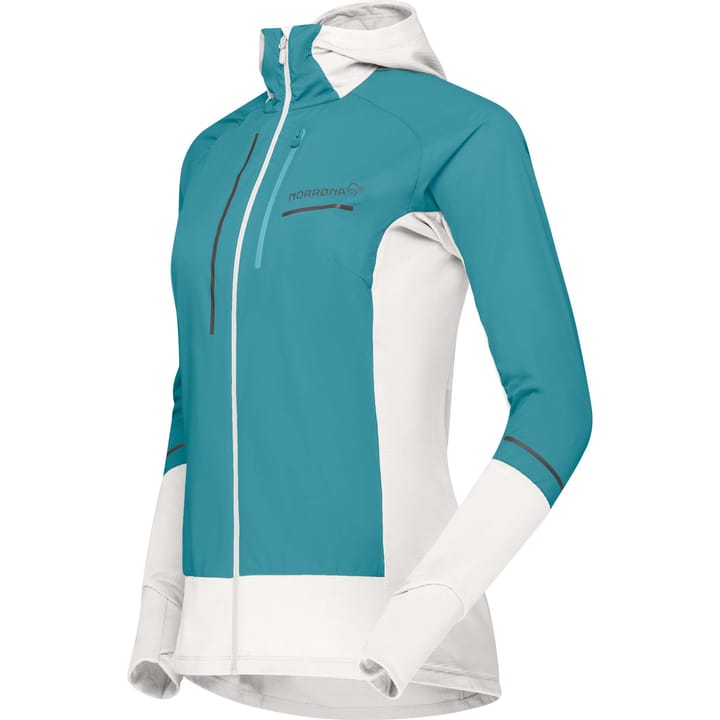 Norrøna Women's Senja Alpha90 Zip Hood Brittany Blue/snow White Norrøna