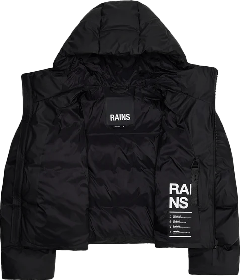 Rains Women's Alta Short Puffer Jacket Black Rains