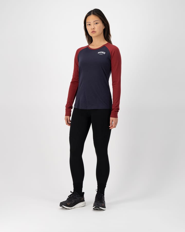 Mons Royale Women's Icon Raglan Cherry/9 Iron Mons Royale Mons Royale Women's Icon Raglan Cherry/9 Iron Mons Royale
