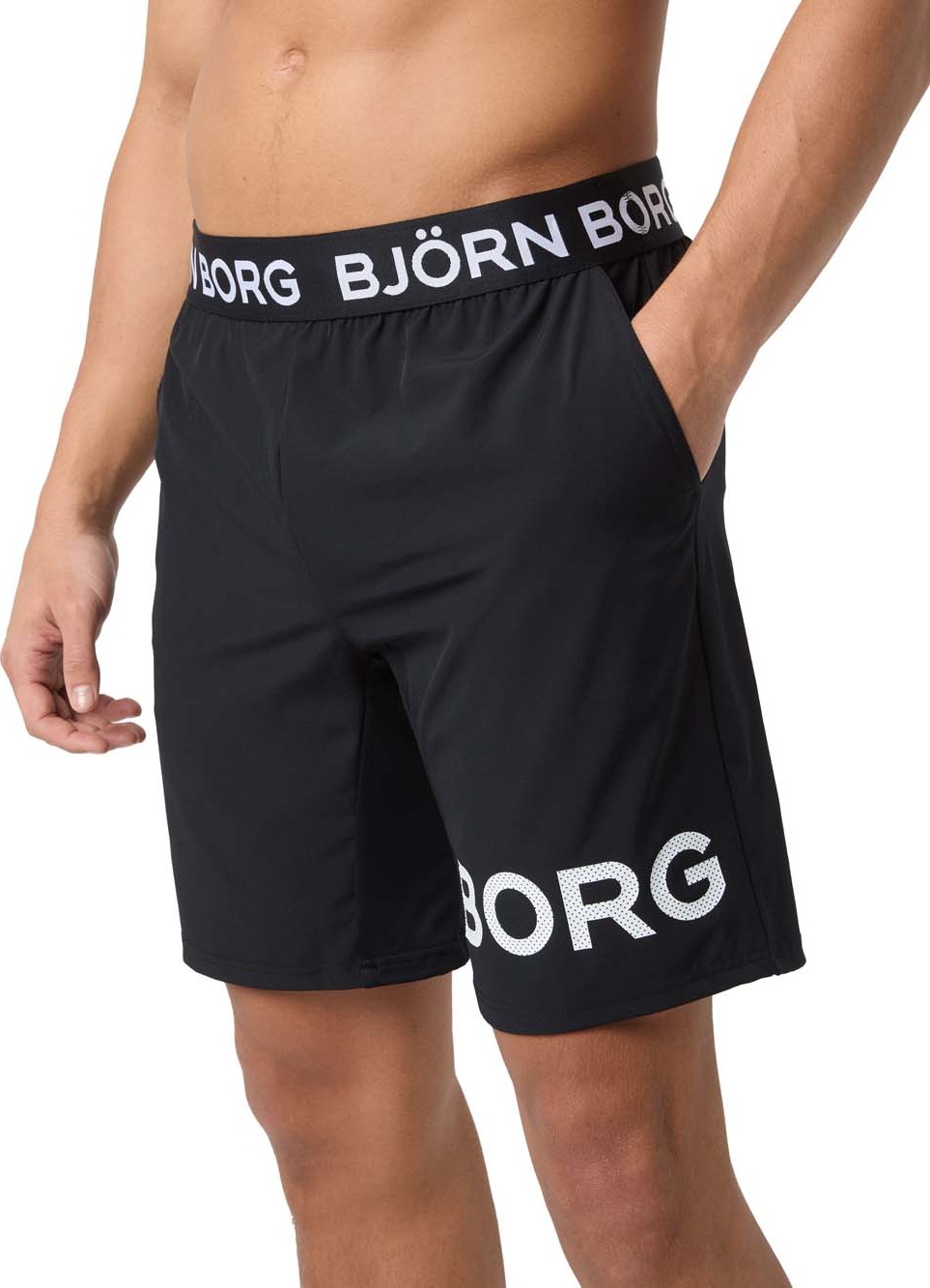 Björn Borg Men's Borg Shorts Black Beauty/White Treningsshorts S