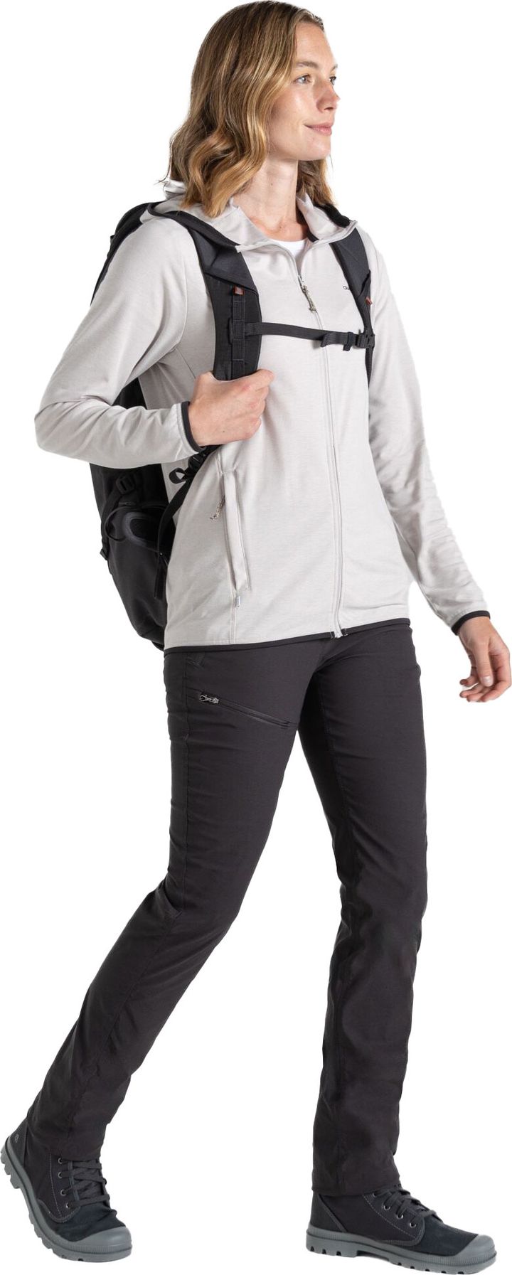 Craghoppers Women's Nosilife Afia Hooded Jacket Light Grey Marl Craghoppers
