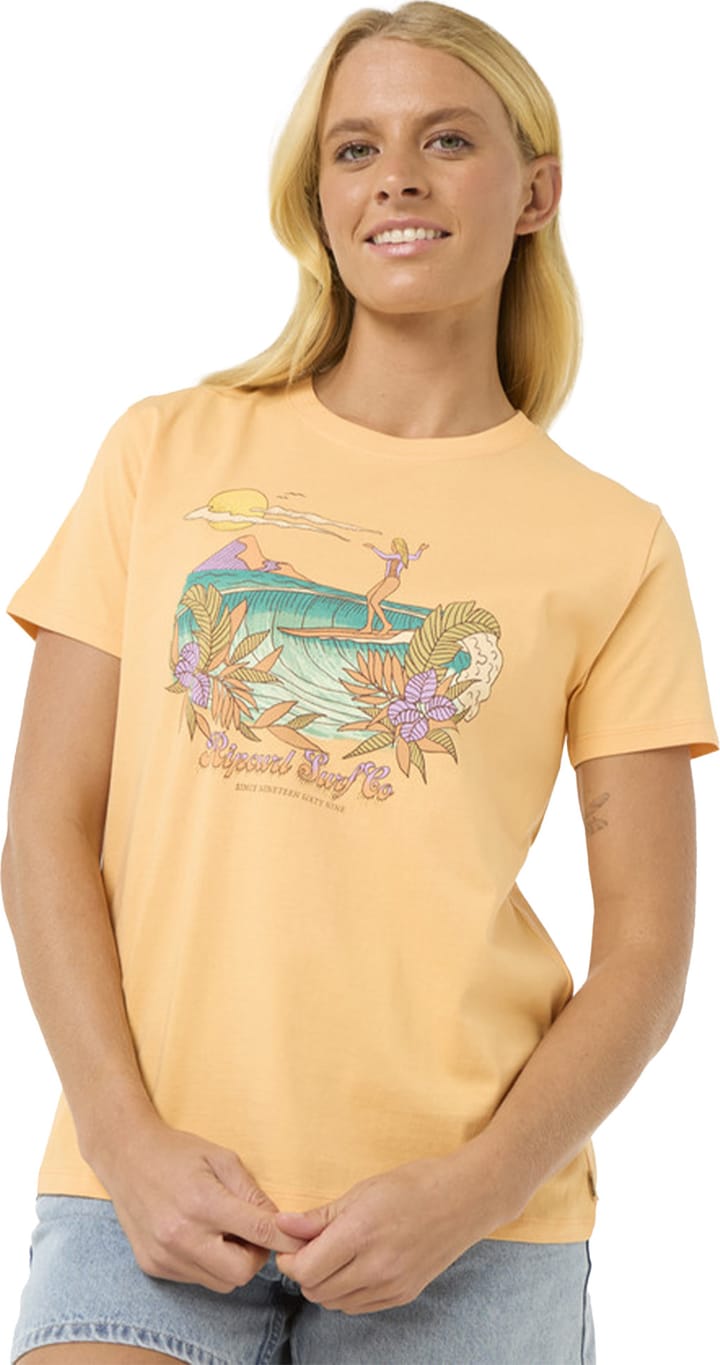 Rip Curl Women's Gliding Standard Tee Pastel Orange Rip Curl Rip Curl Women's Gliding Standard Tee Pastel Orange Rip Curl