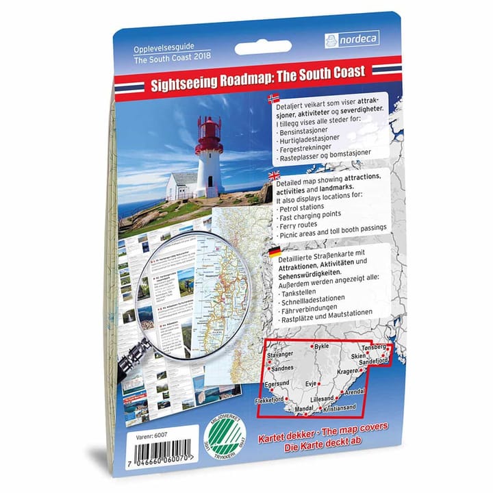 Nordeca Opplevelsesguide Sørlandet 1:250 000 Ugland IT Nordeca Opplevelsesguide Sørlandet 1:250 000 Ugland IT