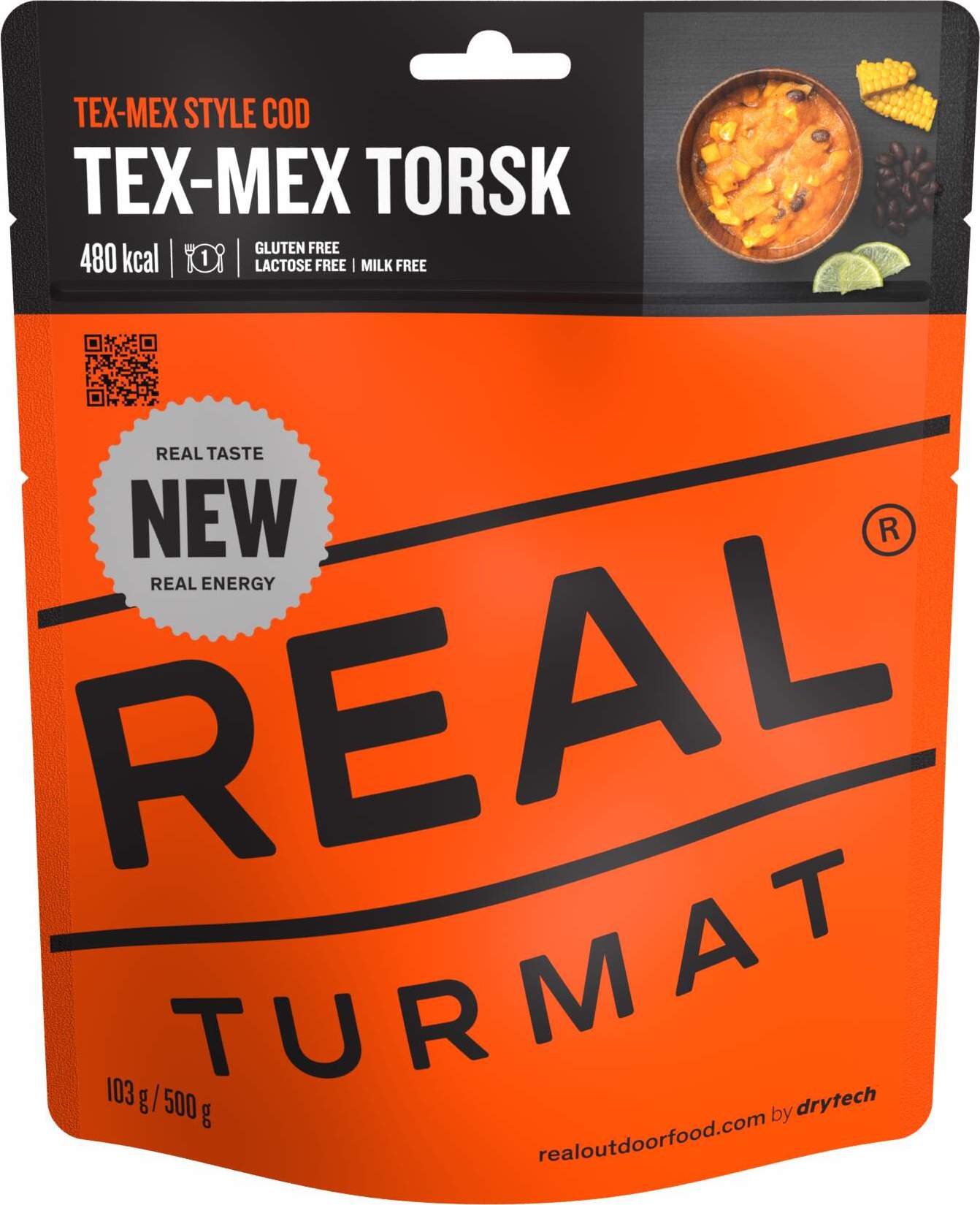 Real Turmat Tex-Mex Style Cod NoColour Friluftsmat Orange 500 Gram