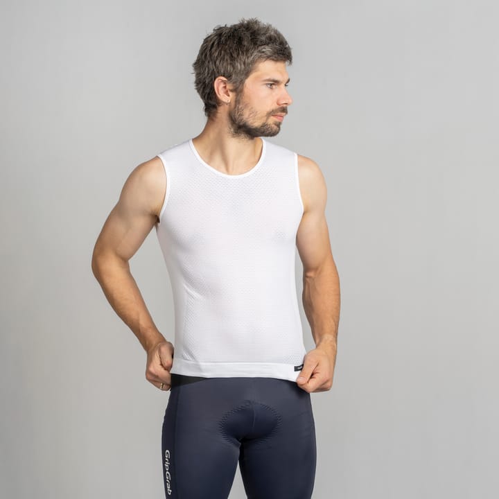 Gripgrab Unisex PACR Ultralight Seamless Sleeveless Base Layer White Gripgrab