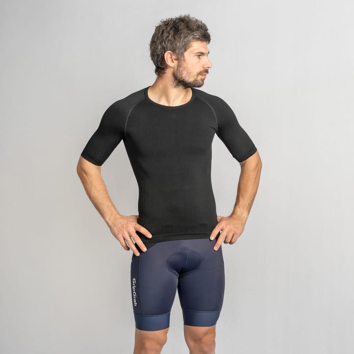Gripgrab Unisex PACR Spring-Autumn Seamless Short Sleeve Base Layer Black Gripgrab